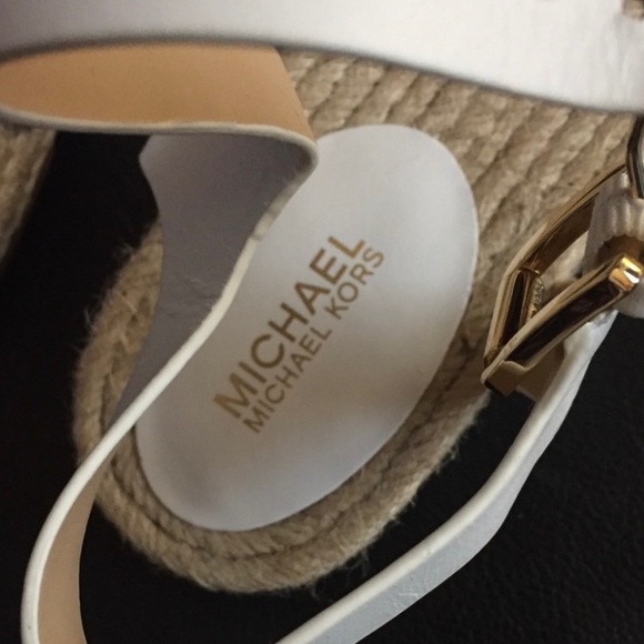 Michael Kors White Jute Strap Sandals - Picture 4 of 5